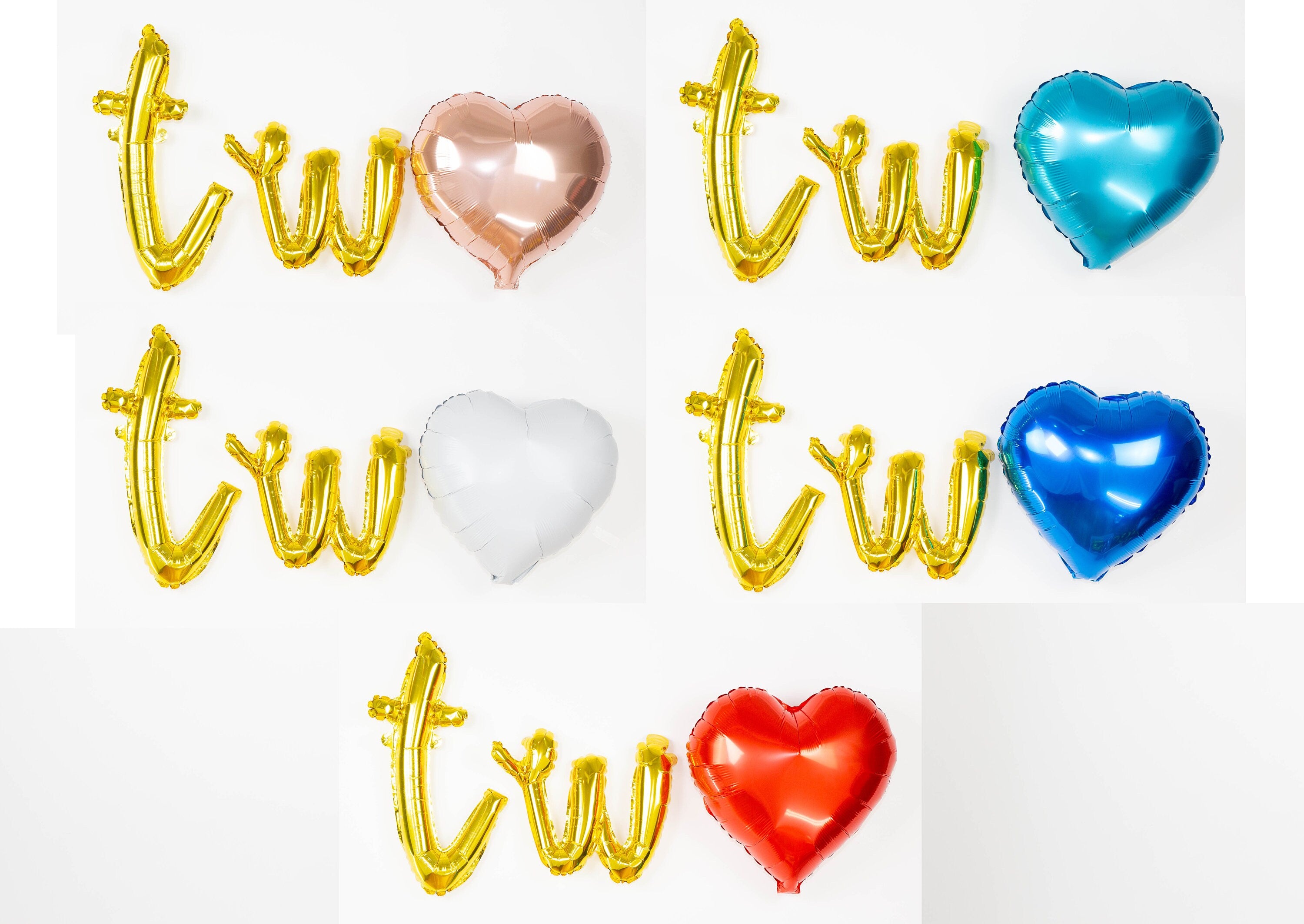 Strawberry 2nd Birthday Balloon Banner Heart Rose Gold Decorations - BashMint party decoration