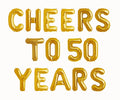 Champagne 50th Birthday Balloon Banner Letter Rose Gold Decorations - BashMint party decoration