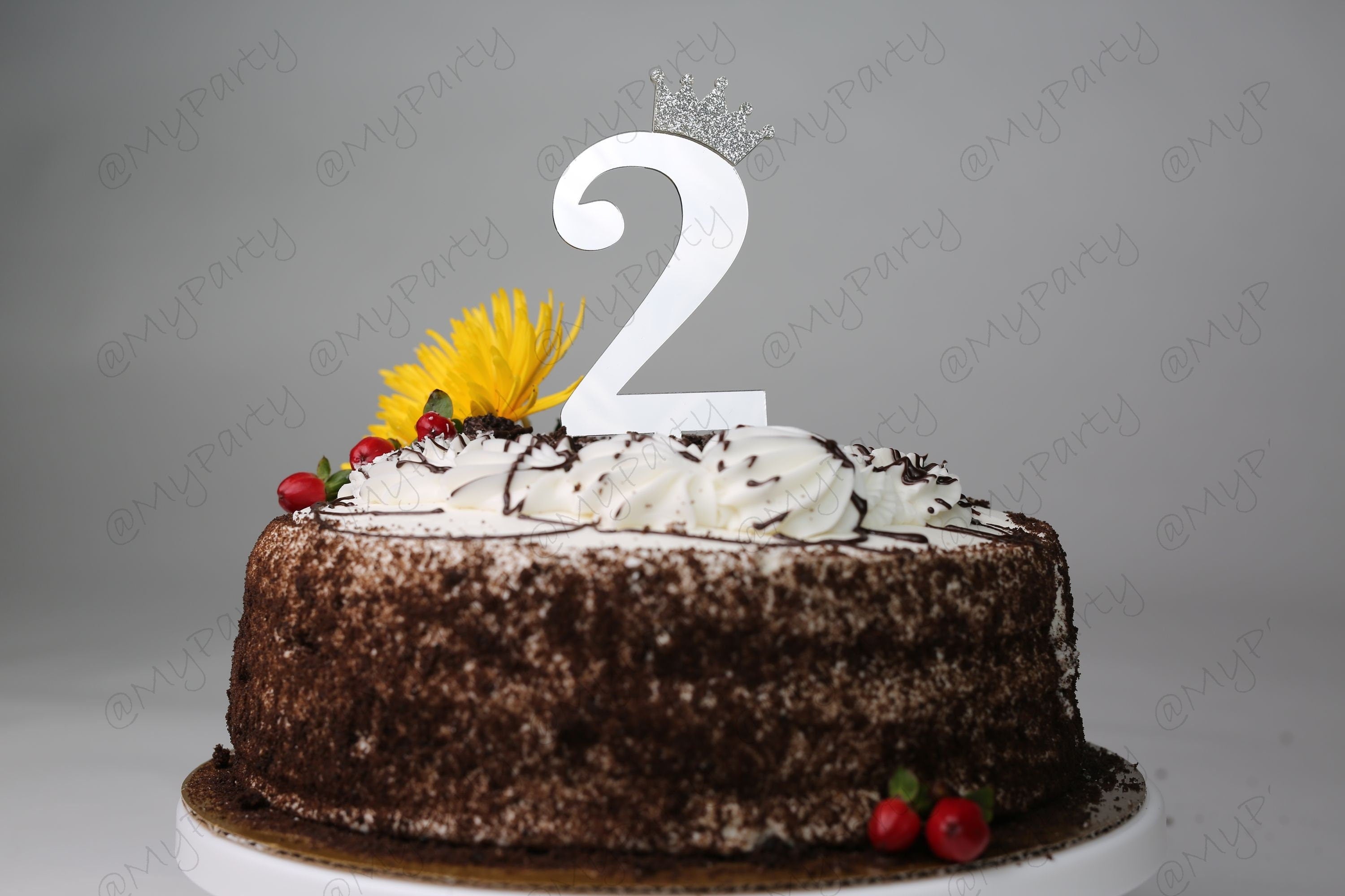 One First 1st Two Second 2nd Cake Topper Acrylic Birthday CakeTopper Smash Topper any number 1 2 11 12 age Party 3 4 5 6 7 8 9 10 years
