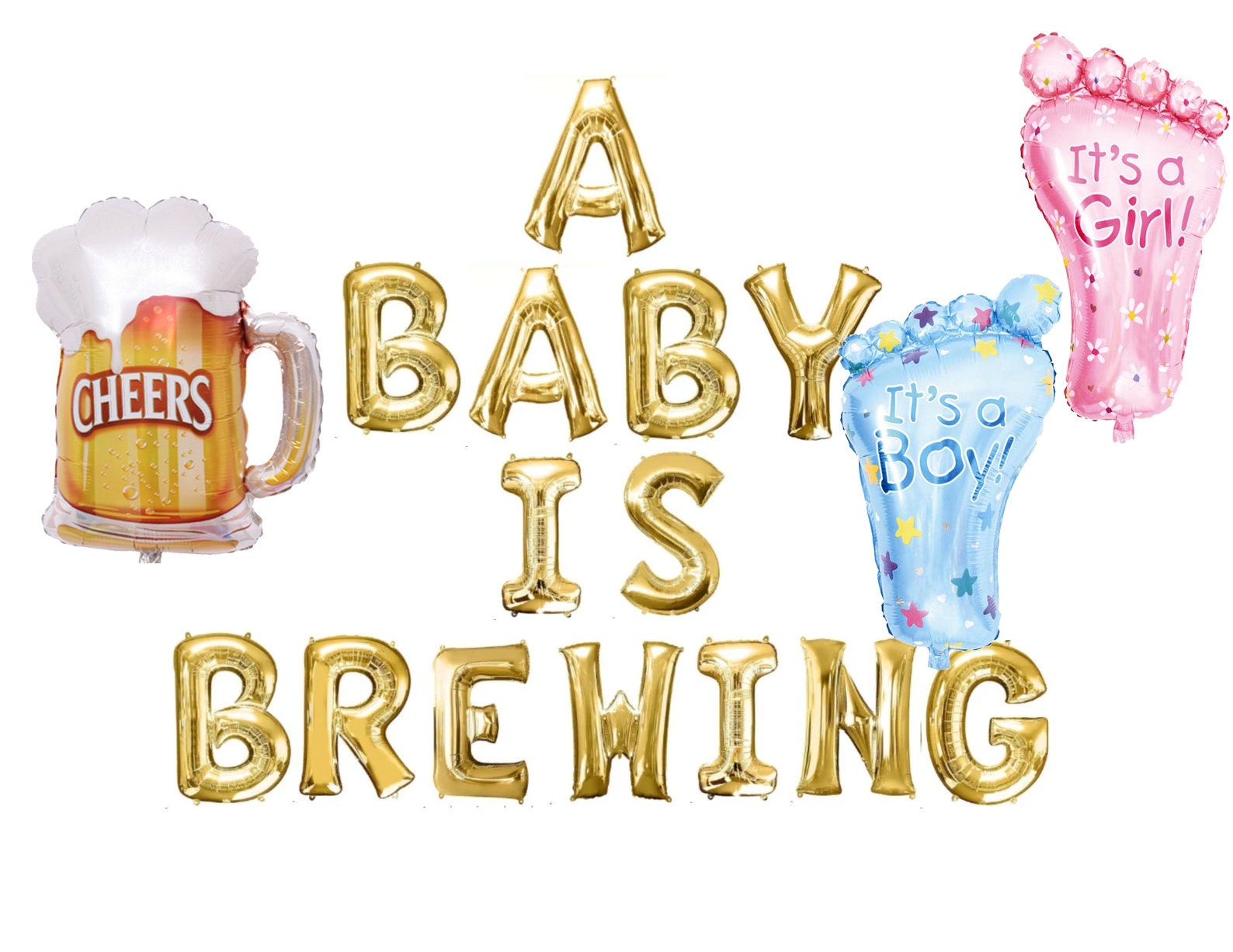 Pumpkin Baby Shower Balloon Banner Letter Rose Gold Decorations - BashMint party decoration