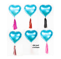 Heart Birthday Tassel Garland Light Blue - BashMint party decoration