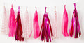 Heart Baby Shower Tassel Garland Hot Pink - BashMint party decoration