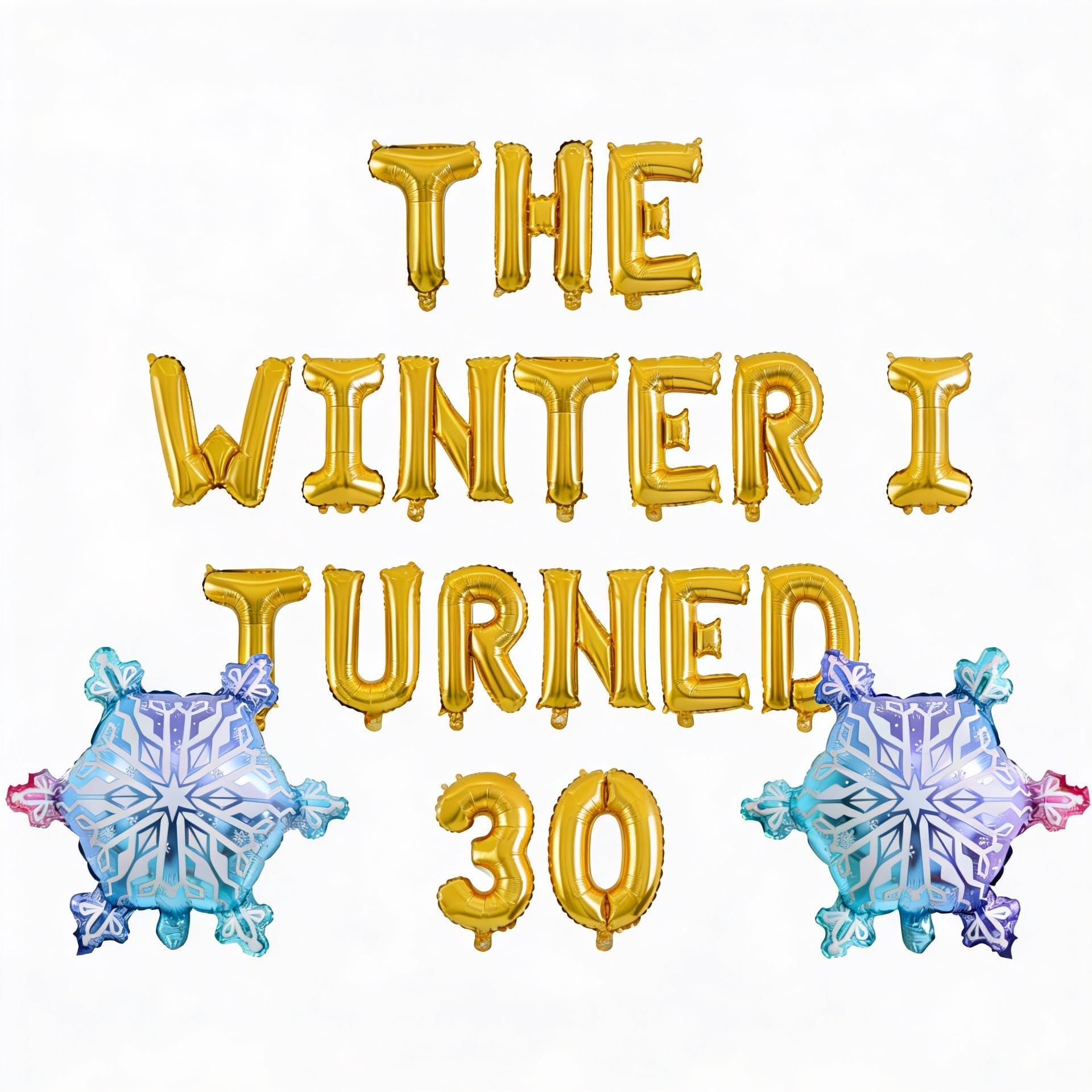 Star 30th Birthday Balloon Banner Rose Gold Decorations - BashMint party decoration