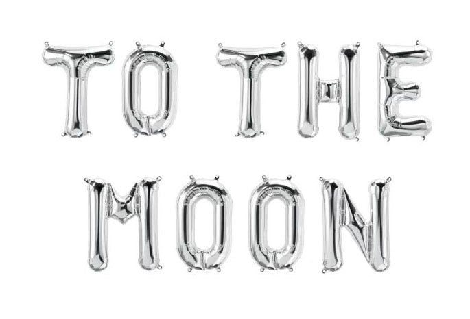 Moon Baby Shower Balloon Banner Heart Rose Gold Decorations - BashMint party decoration