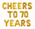 Champagne Birthday 70th Balloon Banner Letter Rose Gold Decorations - BashMint party decoration