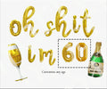 Champagne Birthday 50th Balloon Banner Number Rose Gold Decorations - BashMint party decoration