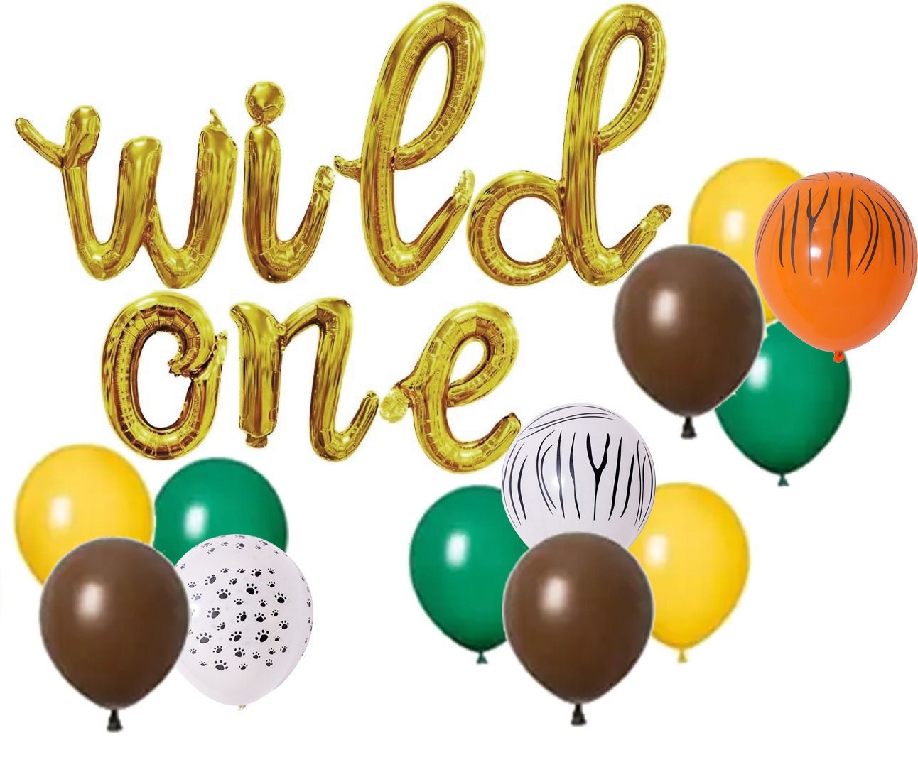 Wild One 1st Birthday Balloon Banner Number Rose Gold Decorations - BashMint party decoration