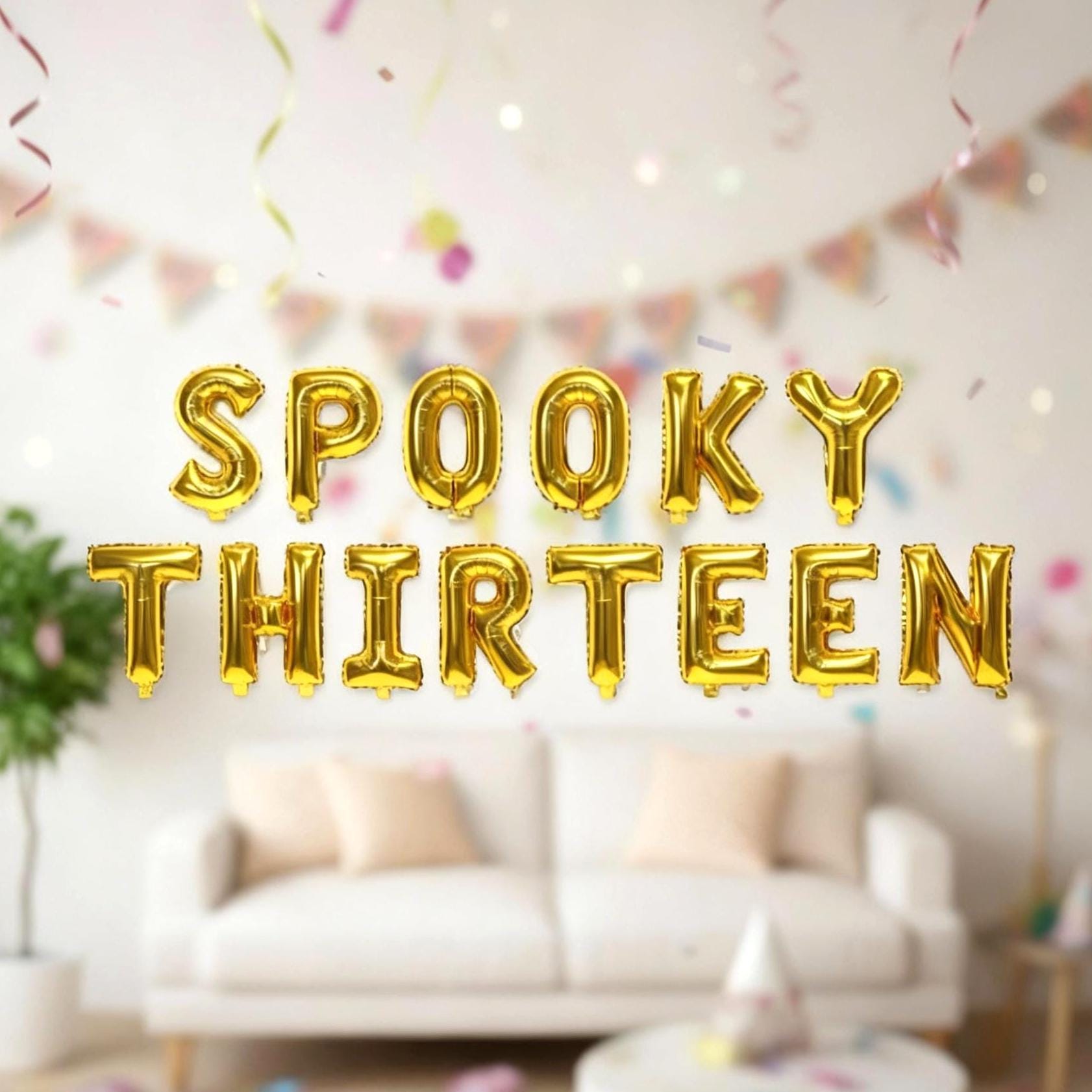 Halloween Balloon Banner Star Rose Gold Decorations - BashMint party decoration