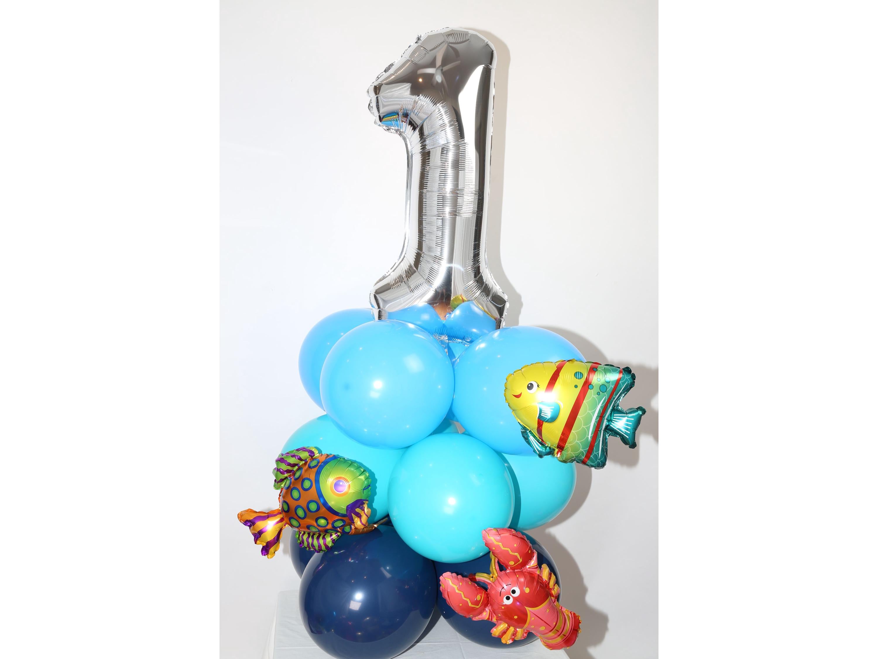 Birthday Party Balloons Number Light Blue Decorations - BashMint party decoration