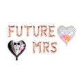 Bride Bachelorette Party Balloon Banner Heart Rose Gold Decorations - BashMint party decoration