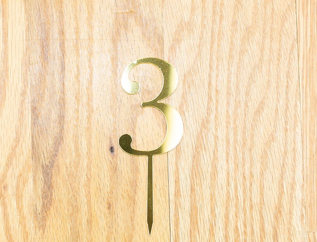 5 Cake Topper | Five | Fifth Birthday party decoration | I am five | gold acrylic mirror | 5th decor  | decoration