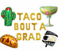 Taco Graduation Balloon Banner Letter Rose Gold Decorations - BashMint party decoration