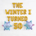 Star Birthday 50th Balloon Banner Rose Gold Decorations - BashMint party decoration