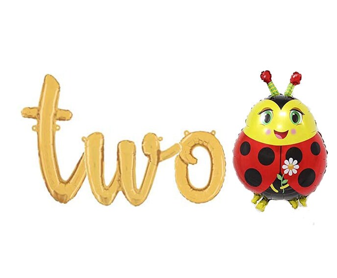 2nd Birthday Balloon Banner Letter Rose Gold Decorations - BashMint party decoration